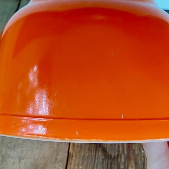 Pyrex 402 Reverse Primary Orange 1 1/2 Qt Mixing Bowl - Picture 7 of 14